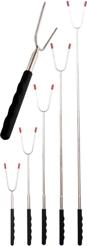 ausziehbare Grillgabel 72 cm Edelstahl silber Produktbild 7