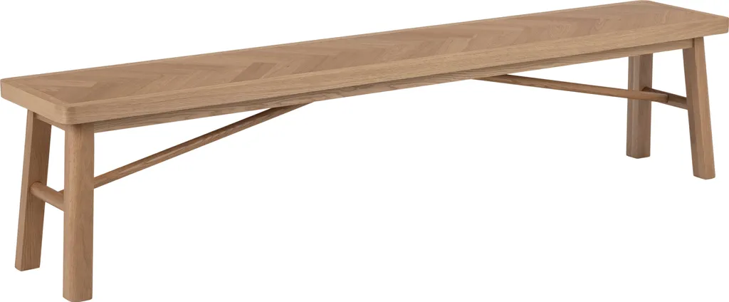 Banc Galway chêne motif chevrons : la solution d'assise solide et esthétique