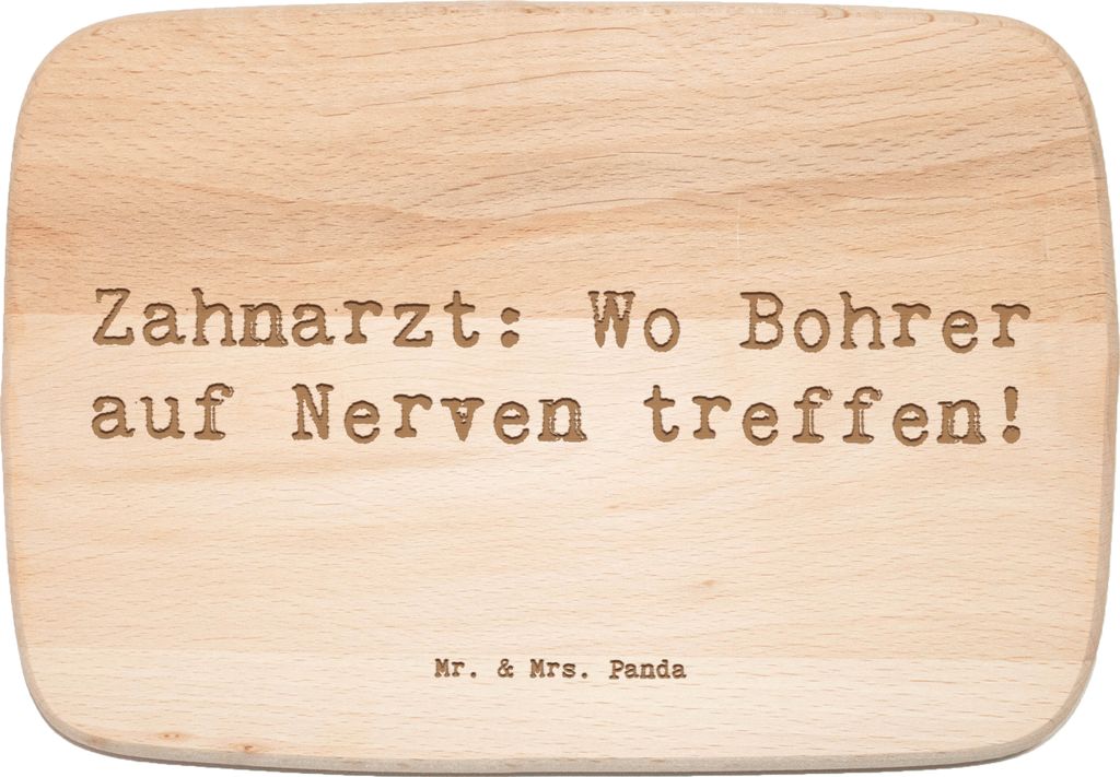 Mr. & Mrs. Panda Holz Frühstücksbrettchen Spruch Zahnarzt Nerven - Transparent - Geschenk, Berufe, Zahnmedizin, Geschenke für Berufstätige, Hol...