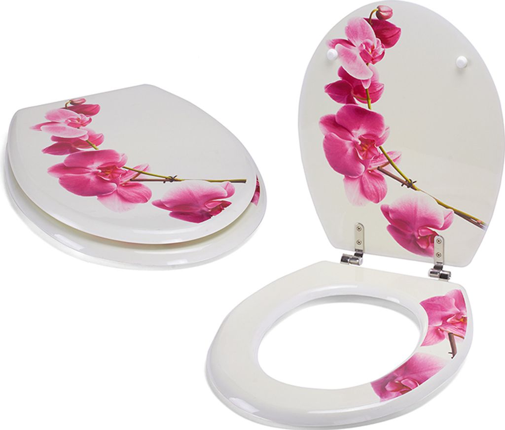 MSV WC Sitz Toilettendeckel MDF Holzkern "Lanyu White" Produktbild 