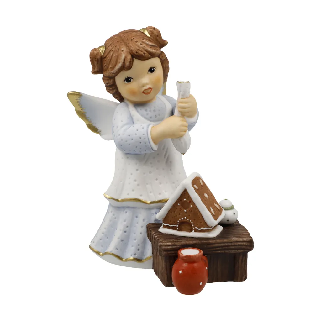 Goebel Süßes Knusperhäuschen Ange en Porcelaine Décoration de Noël