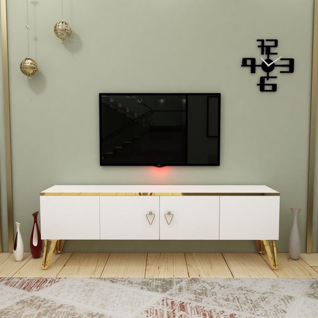 Skye Decor, Caprice- Caprice ARN, White,Gold, szafka pod Zdjęcie produktu 3