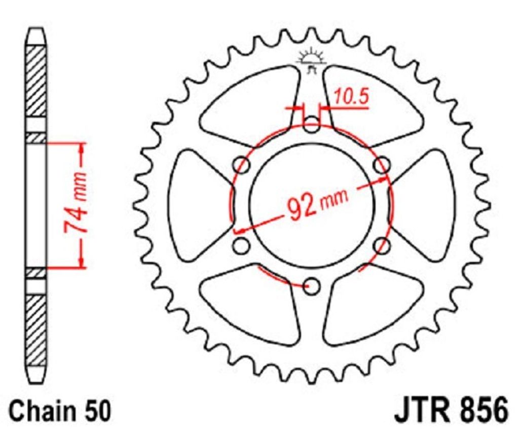 JTSPROCKETS Kettenrad JTR856.45 Hinten Kohlenstoffstahl
