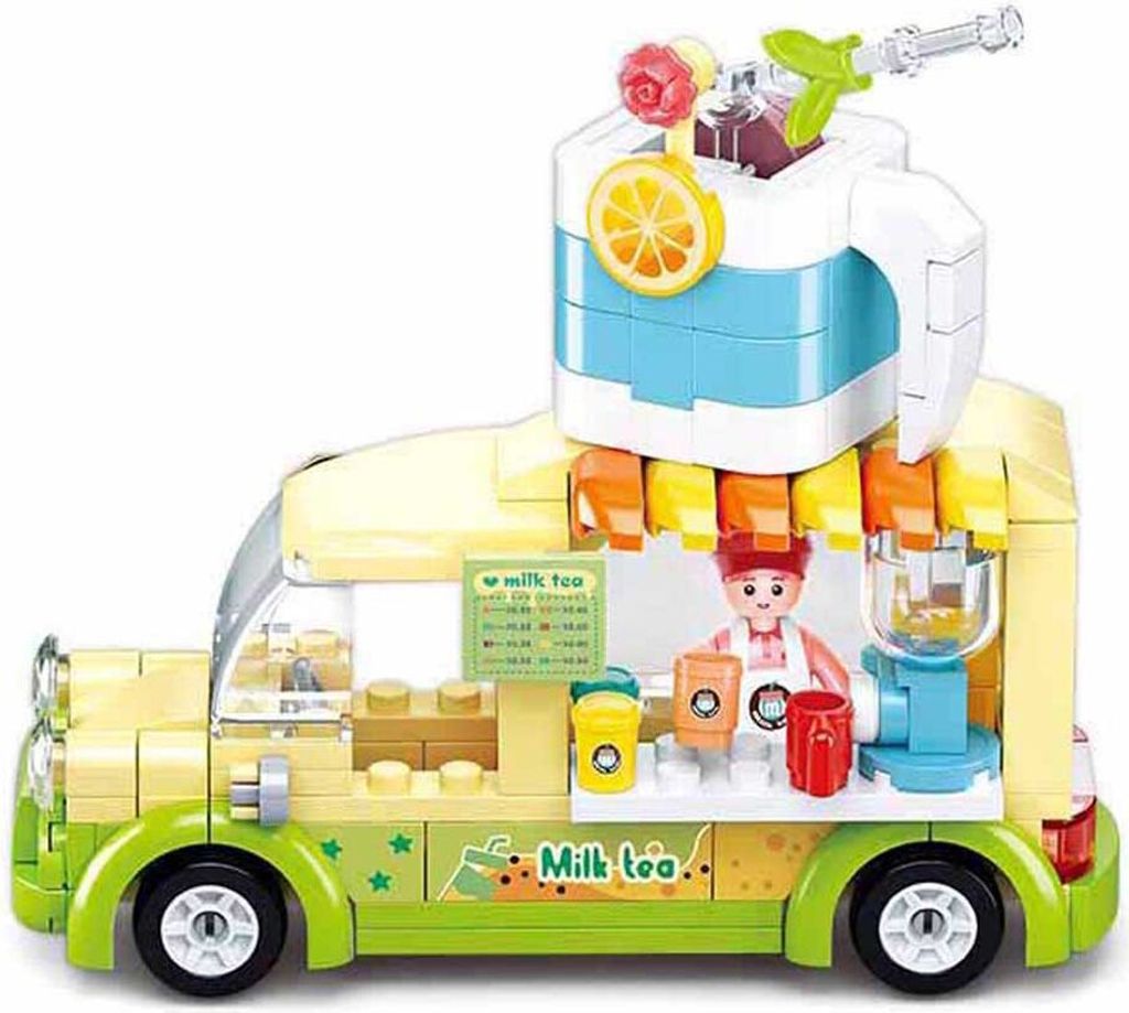 Sluban Mädchen Traum Milchtee Truck 174 Stücke Golden Golden One Size