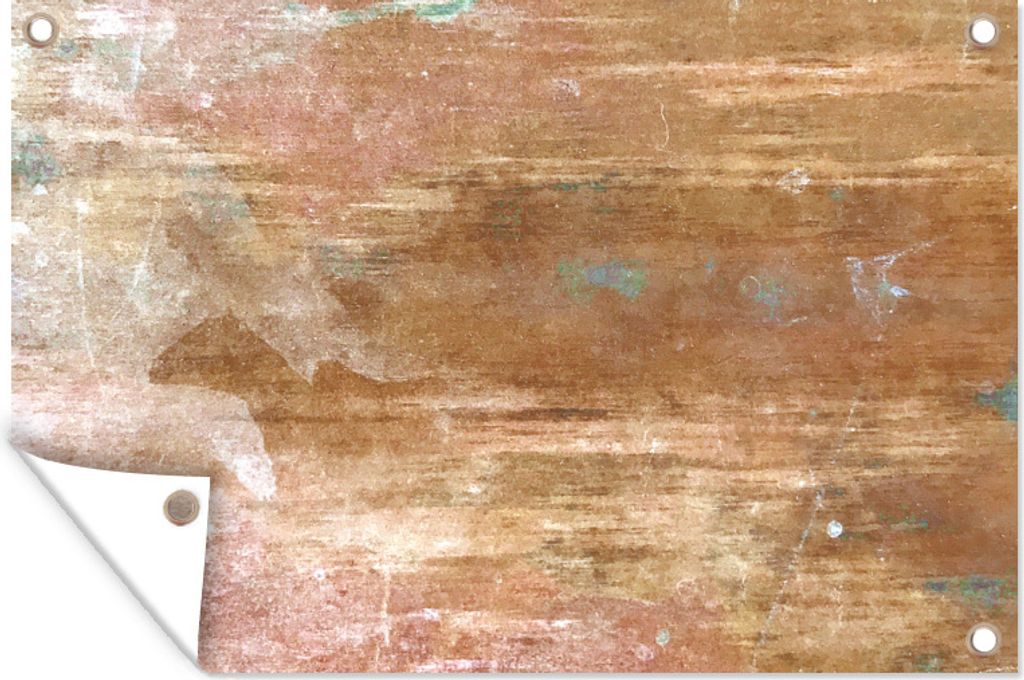 MuchoWow 90x60 cm Outdoor-Poster Gartendeko Sichtschutz Garten Poster für den Garten Eisen - Bronze - Rost