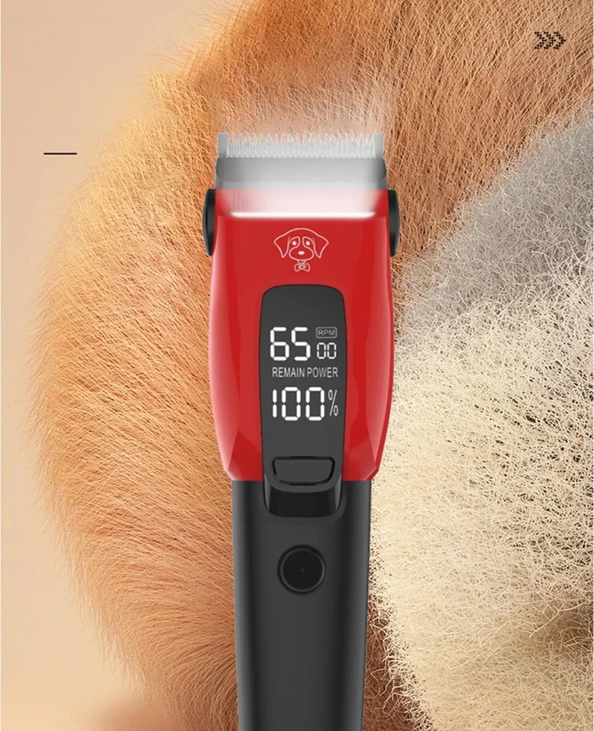 Tondeuse Animaux LED Silencieuse 3 Vitesses Haute Performance INF
