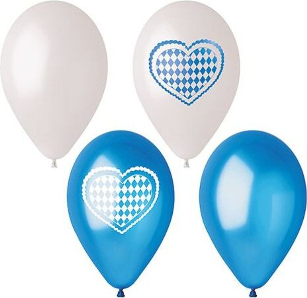 240 Luftballons Ø 25 cm farbig sortiert "Bayrisch Blau"