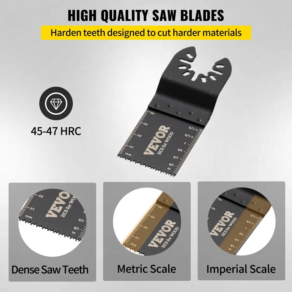 Lame de scie segmentée et oscillante Multitool en pack de 100 unités