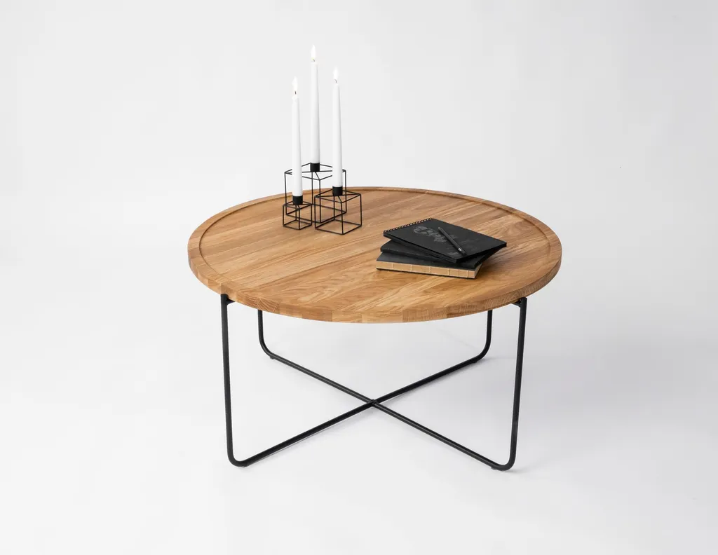 Table Basse Albert 80 cm Chêne Naturel - Robuste et Facile à Entretenir - 10