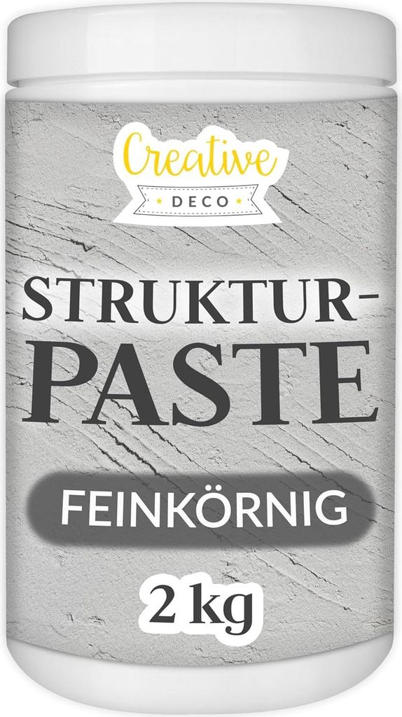 Creative Deco Strukturpaste Feinkörnig 2kg | Graue Produktbild 