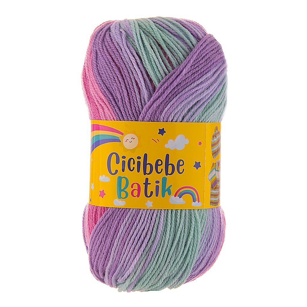 100g Farbverlaufsgarn Cicibebe Batik Strickgarn Winterwolle Häkelgarn mehrfarbig