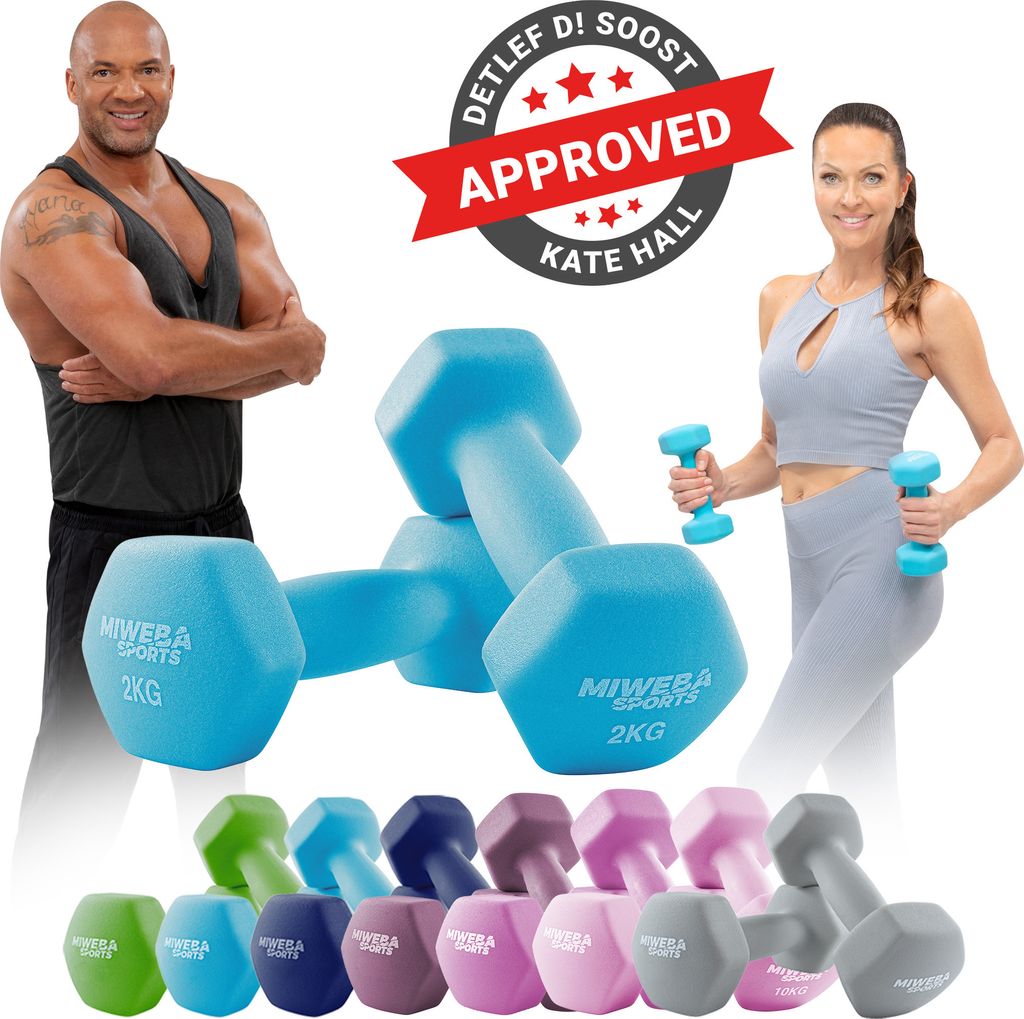 Miweba Sports Profi Neopren Hantel NKH100 | Hantelset - Produktbild 