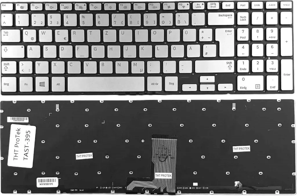 Clavier d'Ordinateur Portable pour Samsung NP770Z5E Argent Lumineux