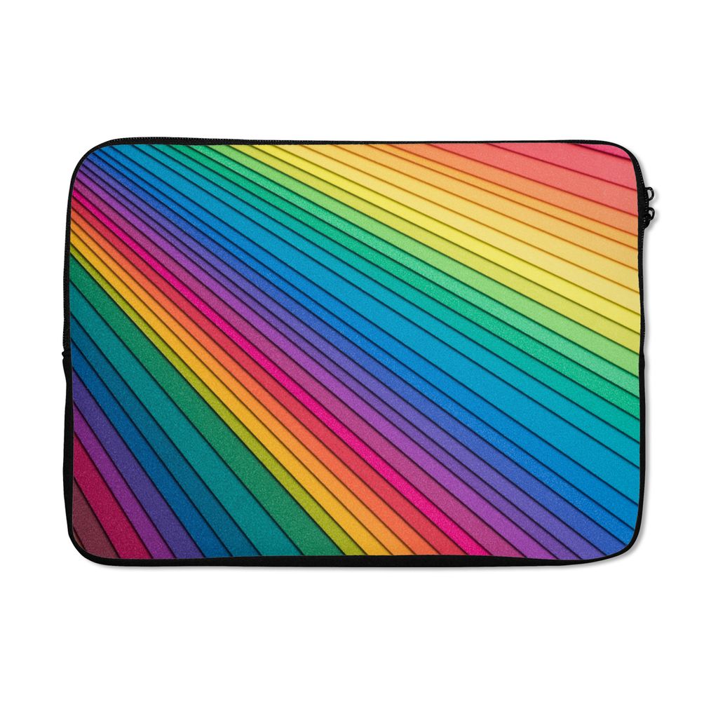 MuchoWow® Laptop Hülle 14 ZollRegenbogenfarbenes Papier Produktbild 