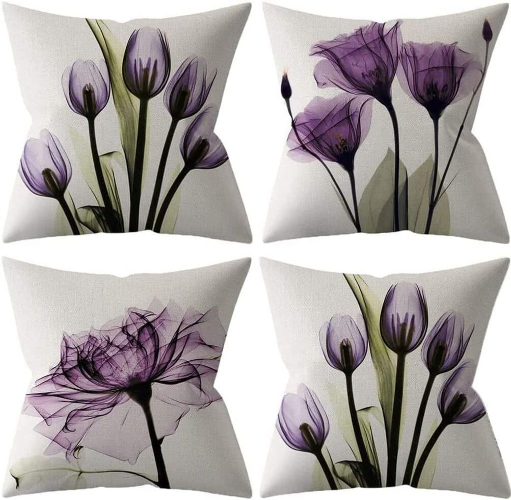 Kissenbezug 40x40 cm 4er Set-Kissen Dekorative Kissenhülle Produktbild 