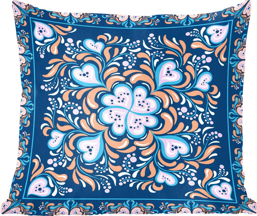 MuchoWow Zierkissen Sofakissen Wohnzimmer Dekokissen 50x50 cm Vierblättriges Kleeblatt - Herz - Rahmen - Muster - Komfort - Sofakissen