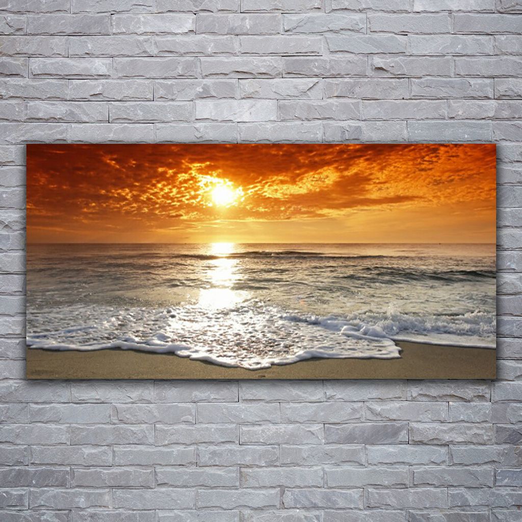 Wandbilder Glasbilder Druck auf Glas 120x60 Meer Sonne Landschaft 