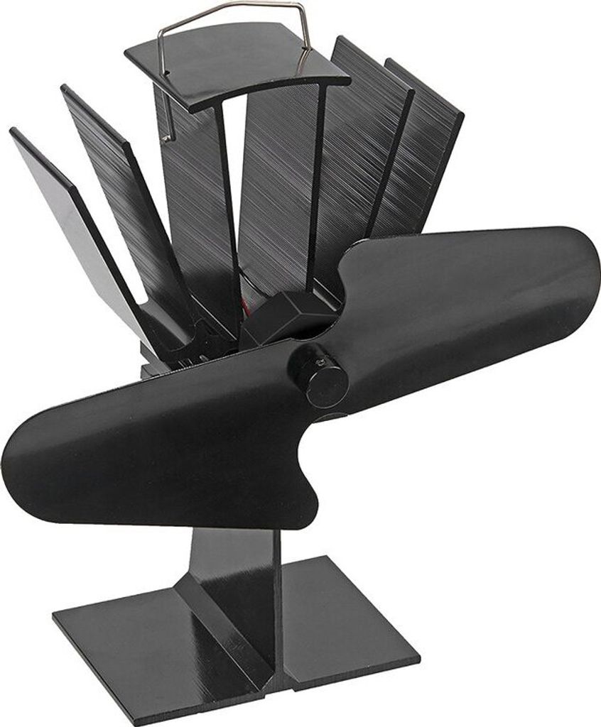 FIREFIX Ofenventilator 2-flügelig schwarz stromlos