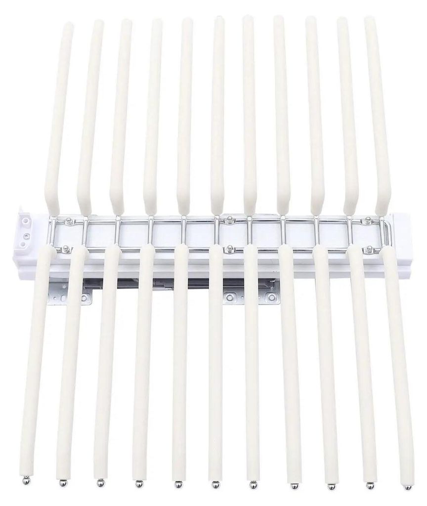 Hosenhalter - Doppelreihiger Hosenständer - Mit 22 Stangen - Leiser Schiebemechanismus - Platzsparend - Maße 58,8×45,8 cm - Edelstahl+ABS+Flock ...