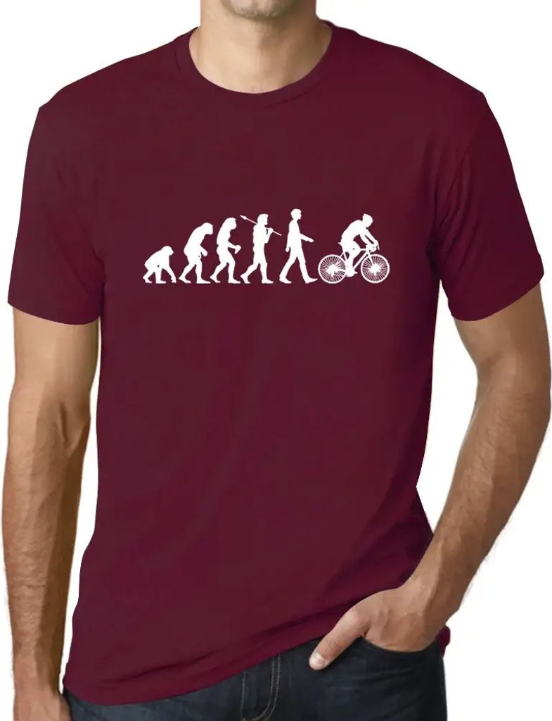 Herren Grafik T-Shirt Entwicklung des Radsports – Evolution Of Cycling – Öko-Verantwortlich Vintage Jahrgang Kurzarm Lustige Druck Geburtstag ...