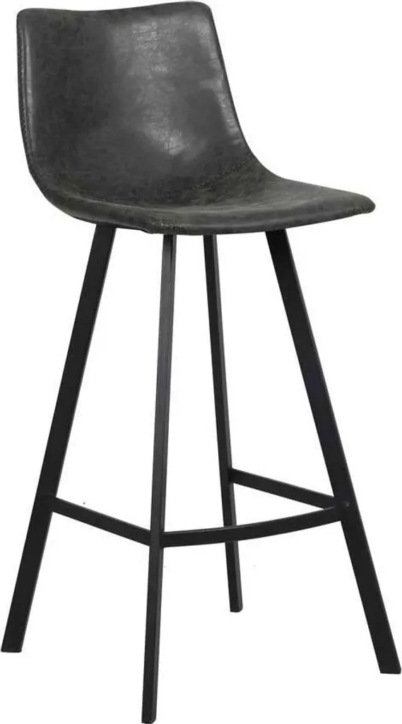Tabouret de bar Ozan noir : siège haute qualité pour îlot central design