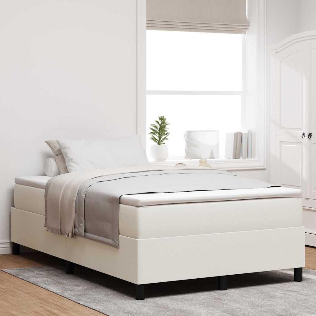 Maison Exclusive - Plattformbettgestell Creme 120 x 190 cm Cordstoff