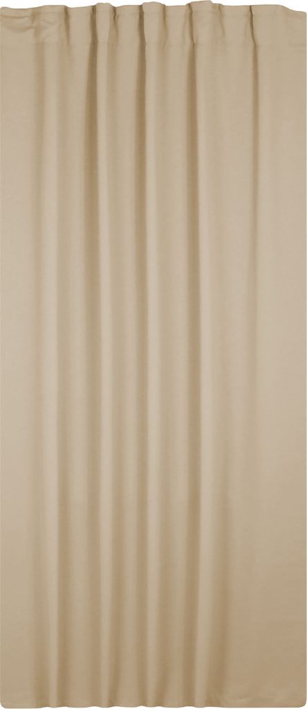 Verdunkelungsvorhang Kräuselband 140 x 175 cm Beige Sand Vorhang blickdicht abdunkelnd Gardine wärmeisolierend