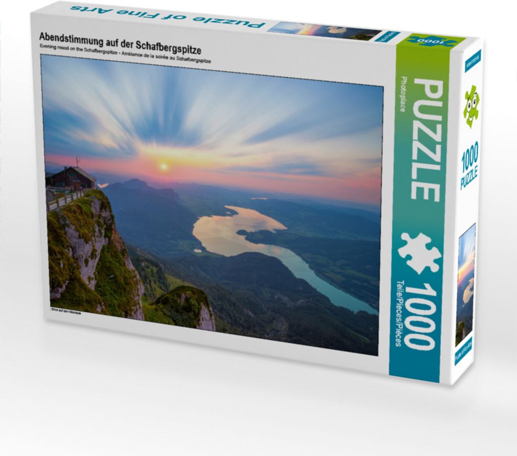 CALVENDO Puzzle Abendstimmung auf der Schafbergspitze 1000 Teile Puzzle quer | 1000 Teile Lege-Größe 64x48cm Foto-Puzzle für glückliche Stunden
