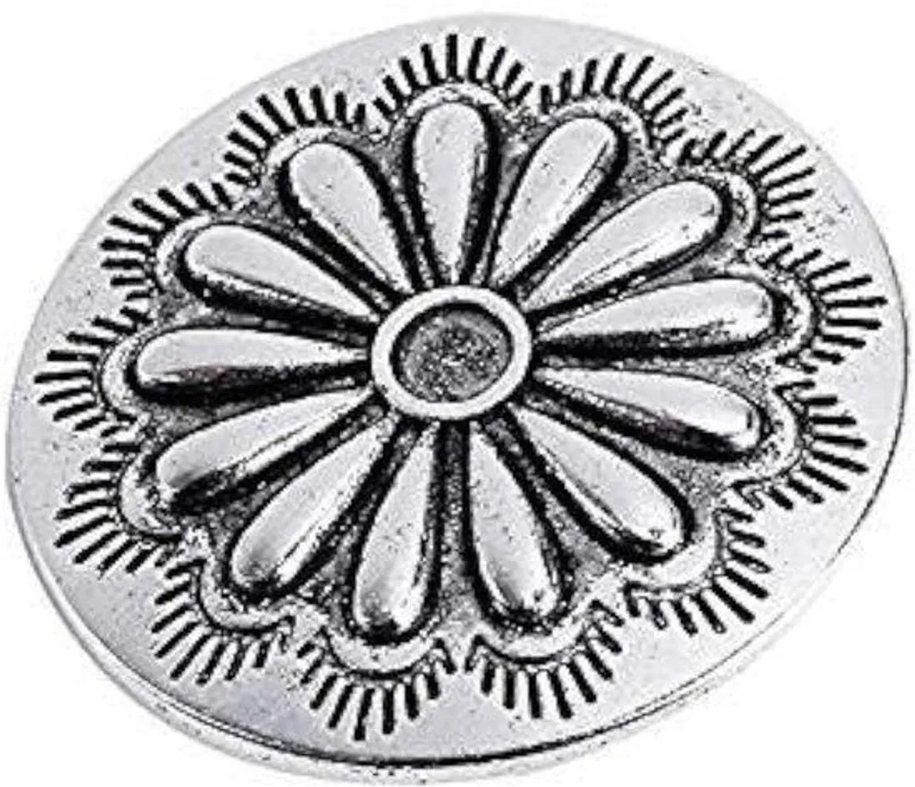 Boutons ronds en métal argenté pour customiser un manteau d'hiver