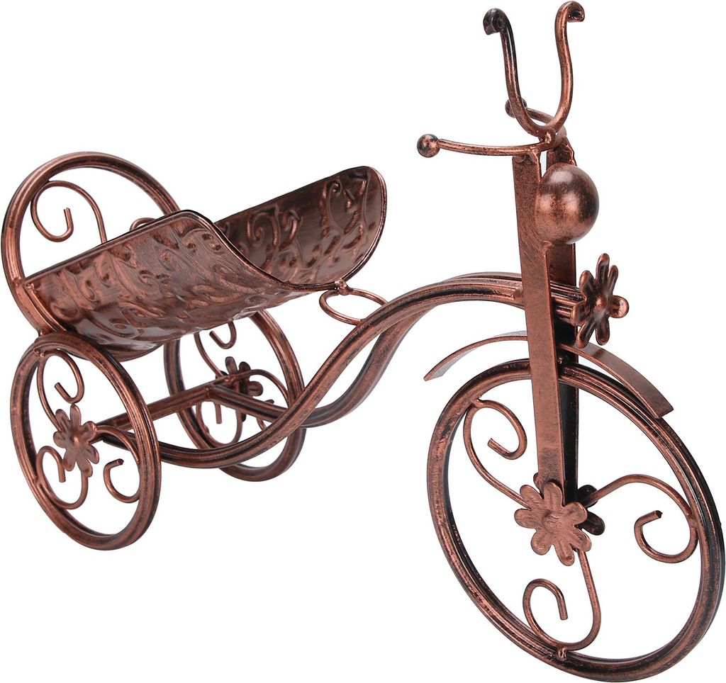 Eisen Weinhalter Dreirad Form Weinflasche Rack Stand für Bar Counter Home DecorBronze