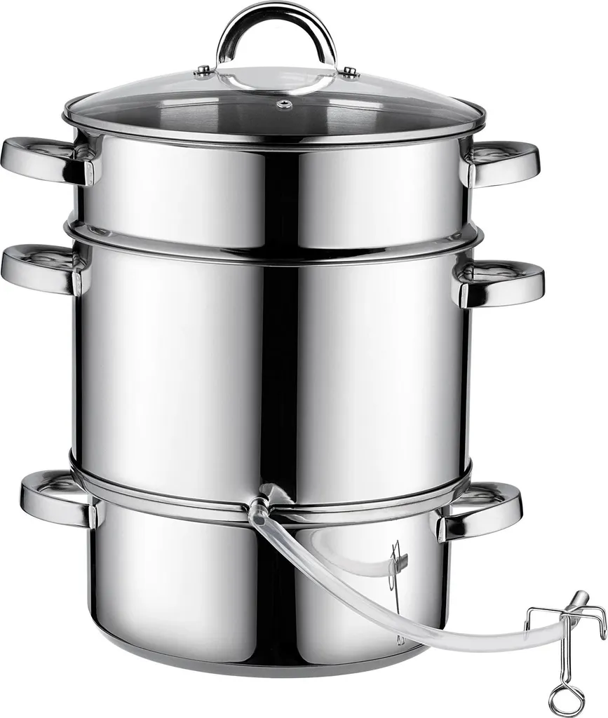 Extracteur de jus à vapeur 8L inox pour conserver vos récoltes de verger