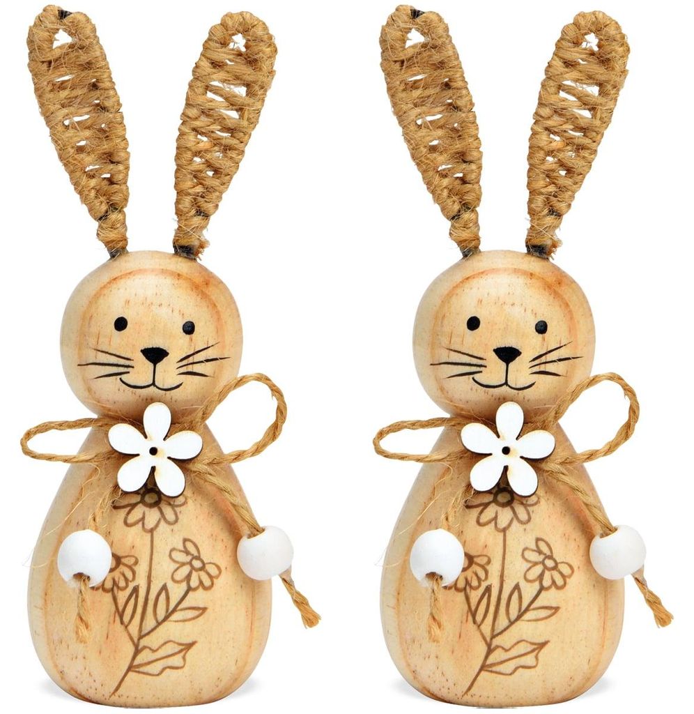 Osterhasen Set Osterdeko aus Holz Frühlingsdeko Ostern 10 Produktbild 
