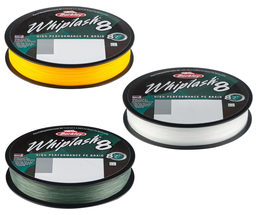 Berkley Whiplash 8 - 300m geflochtene Angelschnur, Durchmesser:0.10mm, Farbe:Crystal, Tragkraft:14.8kg