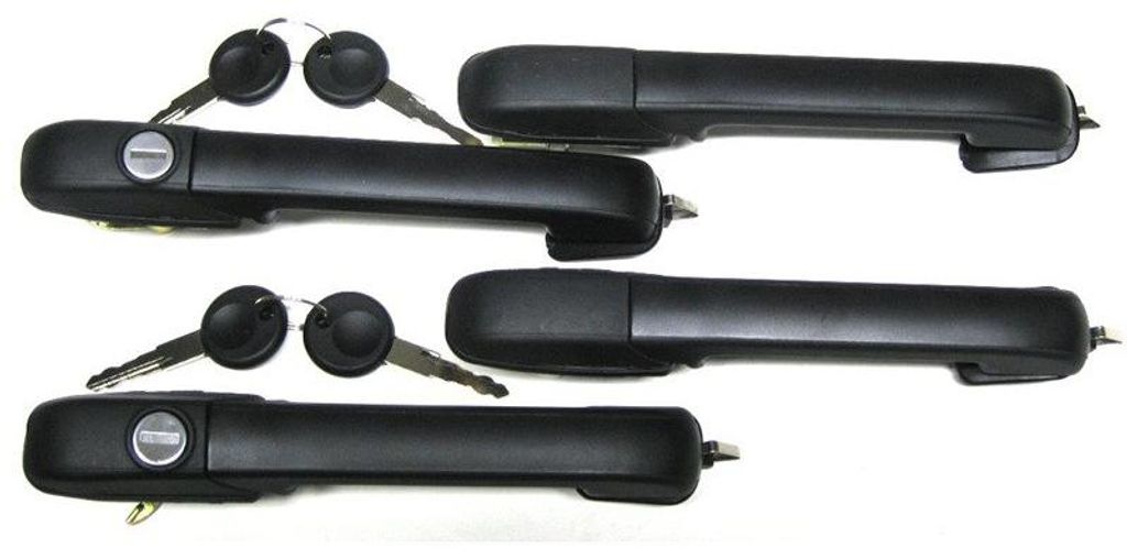 VW Golf II 83-92 Außentürgriffe, 4-teiliges Set, Tuning-Stil (ähnlich Golf III), inklusive Schlüssel