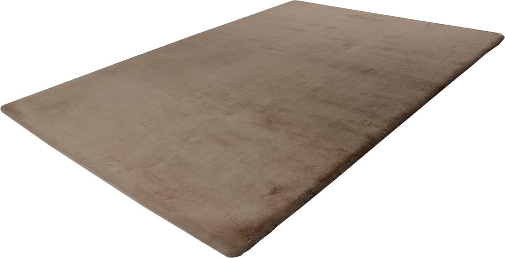 Batucci Dolce Fluffy Hochdichtes modernes Hochflor Teppich Taupe 120x170 cm für Wohnzimmer und Schlafzimmer