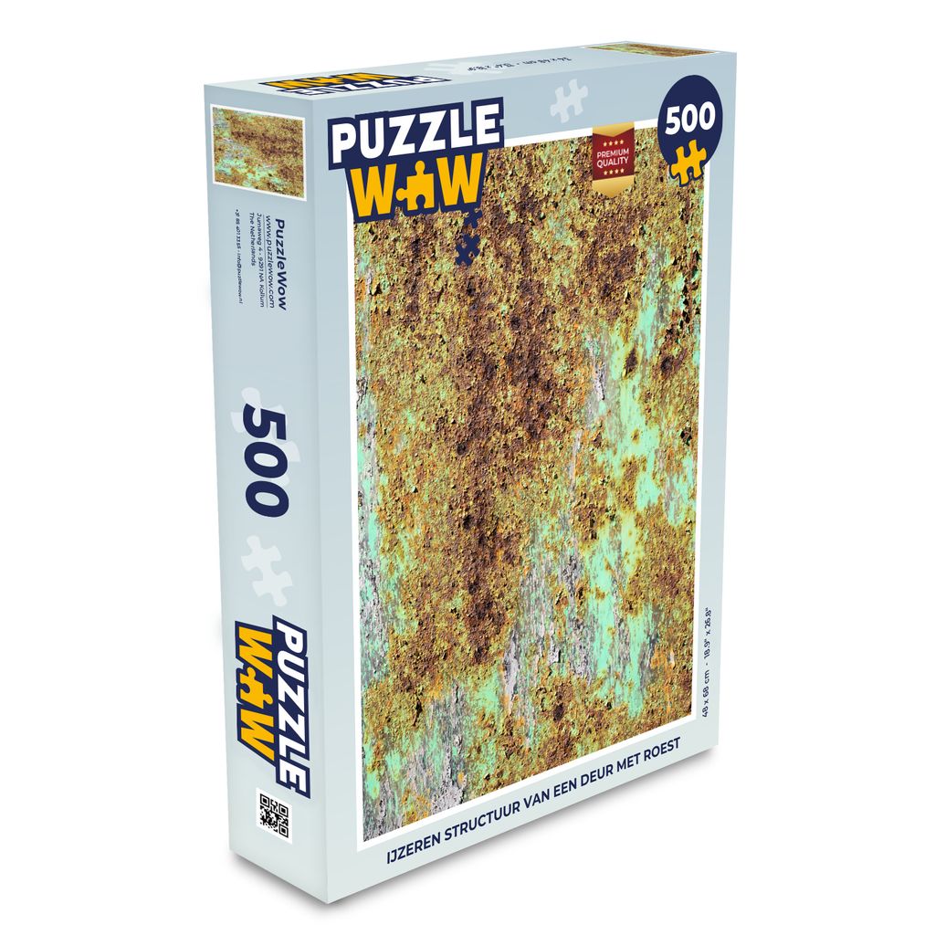 MuchoWow Puzzle 500 Teile Eisenstruktur einer Tür mit Rost - Denken - Spiel - Toy