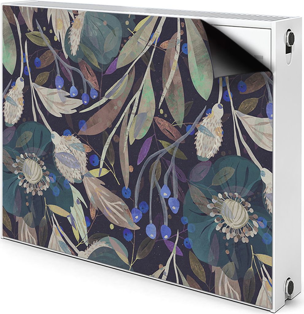 Magnet Heizkörper Heizkörper-Abdeckung Heizkörperabdeckung 110x60 cm - Muster, botanisch