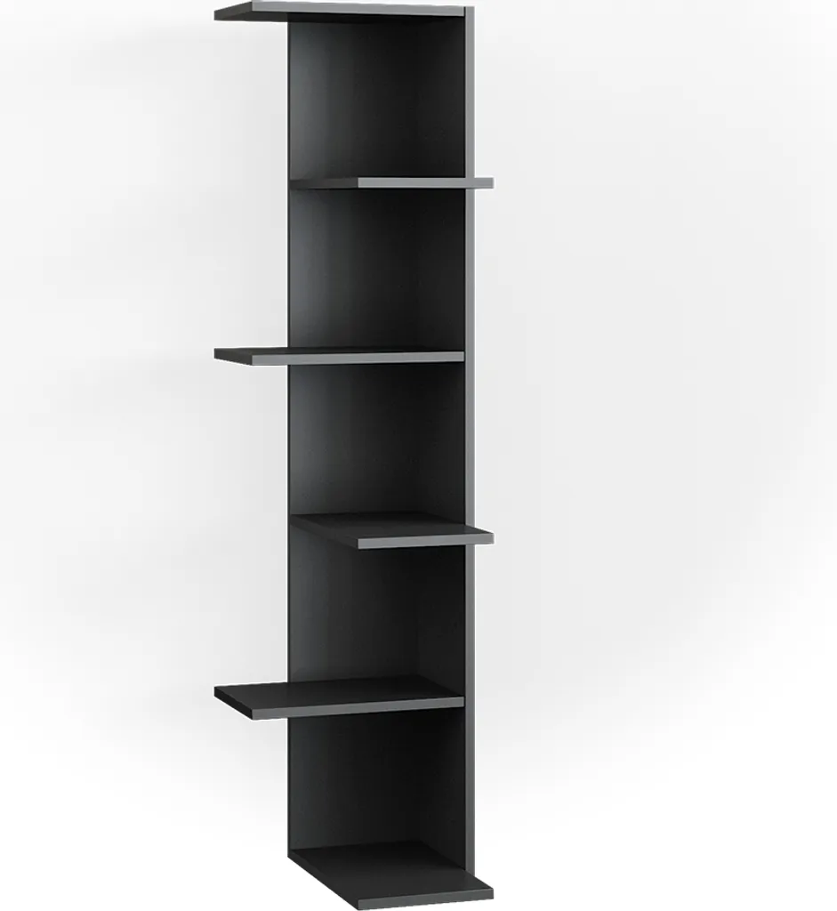 Meuble d'angle de rangement Vicco Tera Anthracite 140cm pour le Salon