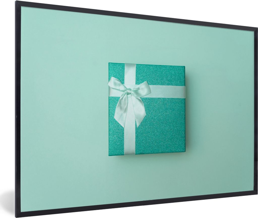MuchoWow MuchoWow Gerahmtes Poster Mintgrünes Geschenk 60x40 cm - Poster mit zchwarzem Bilderrahmen - Printing - Wanddeko Schlafzimmer