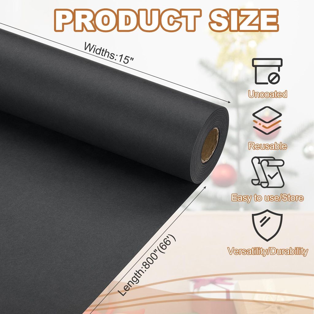 Geschenkpapier, 38cm x 20m 70 GSM Geschenkpapier Rolle Geschenkpapier Einfarbig Packpapier Wrapping Paper fš¹r Poster Pinnwand Geschenkverpackung...