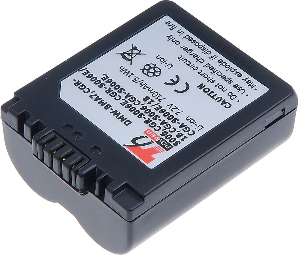 T6 Power Akku für Leica Digitalkamera, Teilenummer CGA-S006E/1B, Li-Ion, 7,2 V, 710 mAh (5,1 Wh), blau
