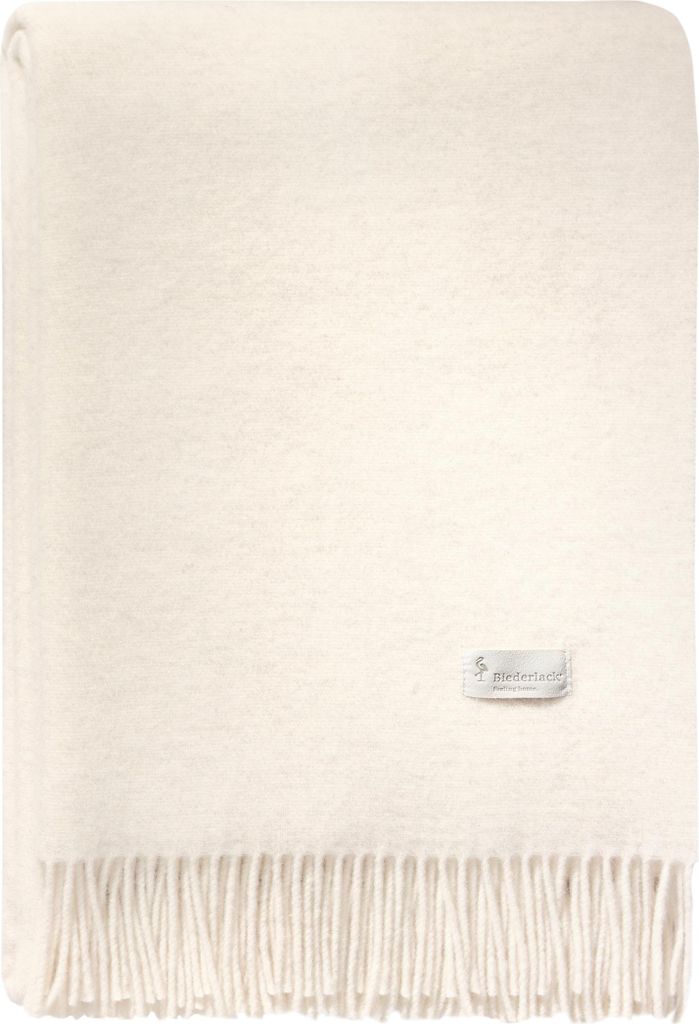 Biederlack Plaid mit Fransen Farbe Marmor-Stone Größe 150 x 200