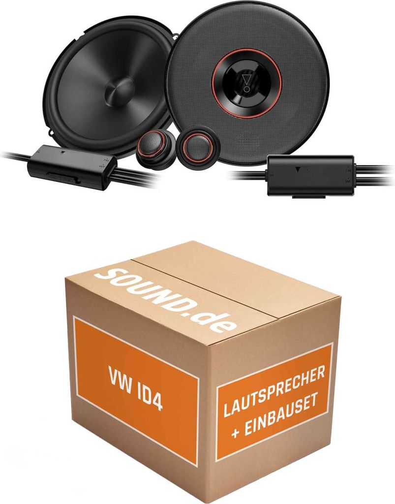 Lautsprecher Boxen Einbaupaket Front JBL Club3 64C passend für VW ID.4 Typ E2 (2002-2010) | 2x Tief-Mitteltöner 2x Hochtöner