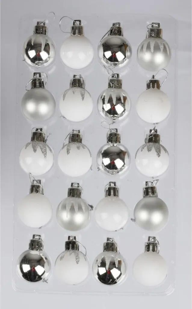 Lot de 240 boules de Noël 3cm en plastique incassable pour sapin
