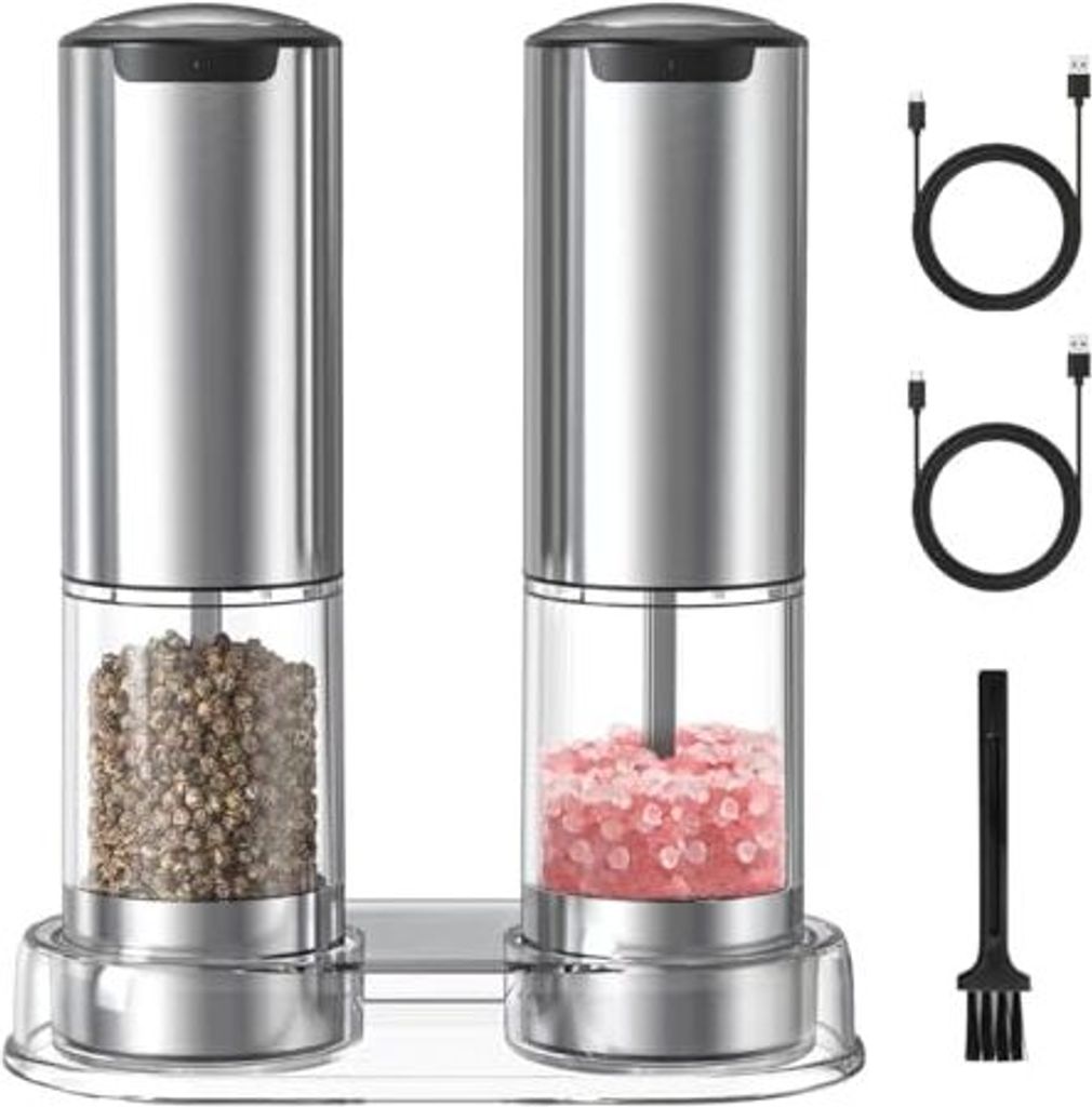 Wiederaufladbare elektrische Salz Pfeffermühle Set Basi