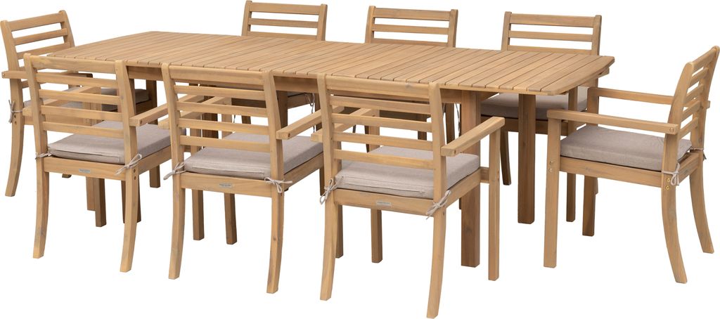Salon de jardin extensible 180/240cm PADAR en acacia 8 Image du produit 