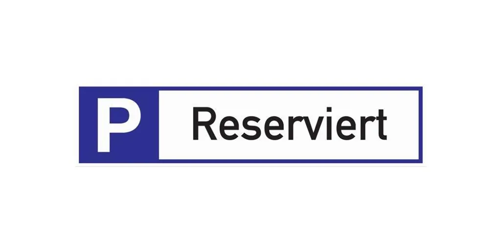 Panneau pour place de parking privée réservée en aluminium blanc et noir