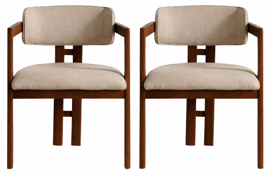 Zwei moderne Stühle mit minimalistischer Form und komfortablem Sitz