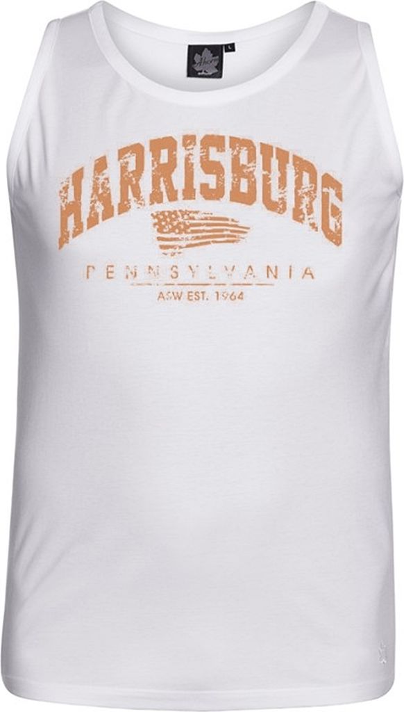 Übergrößen Tanktop Harrisburg Orange AHORN SPORTSWEAR Weiß Produktbild 
