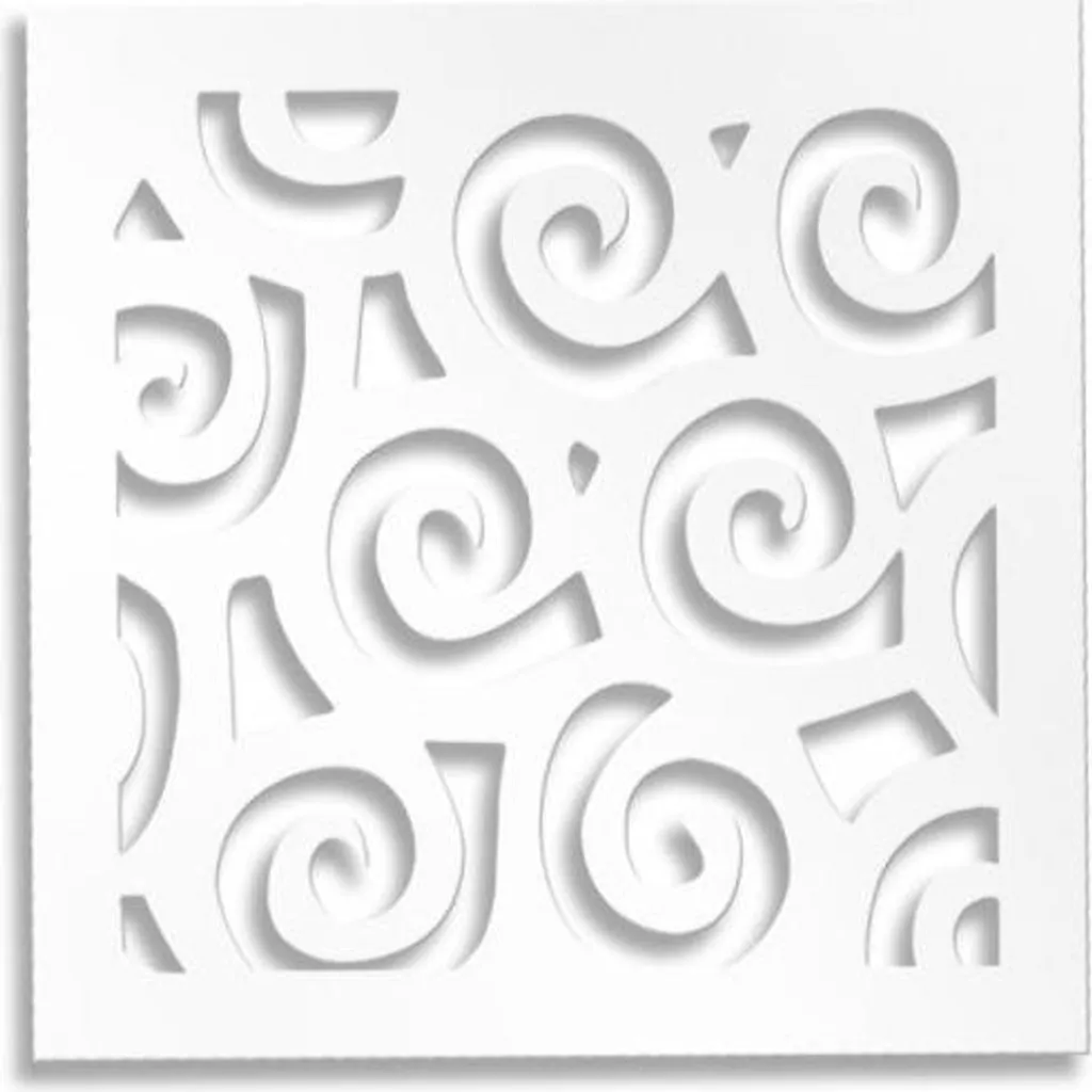 RICCI Pannello PVC 48x48 - Quadro Traforato Bianco PARASOLE 10mm